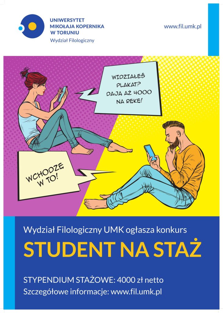 Plakat V edycji konkursu STUDENT NA STAŻ.