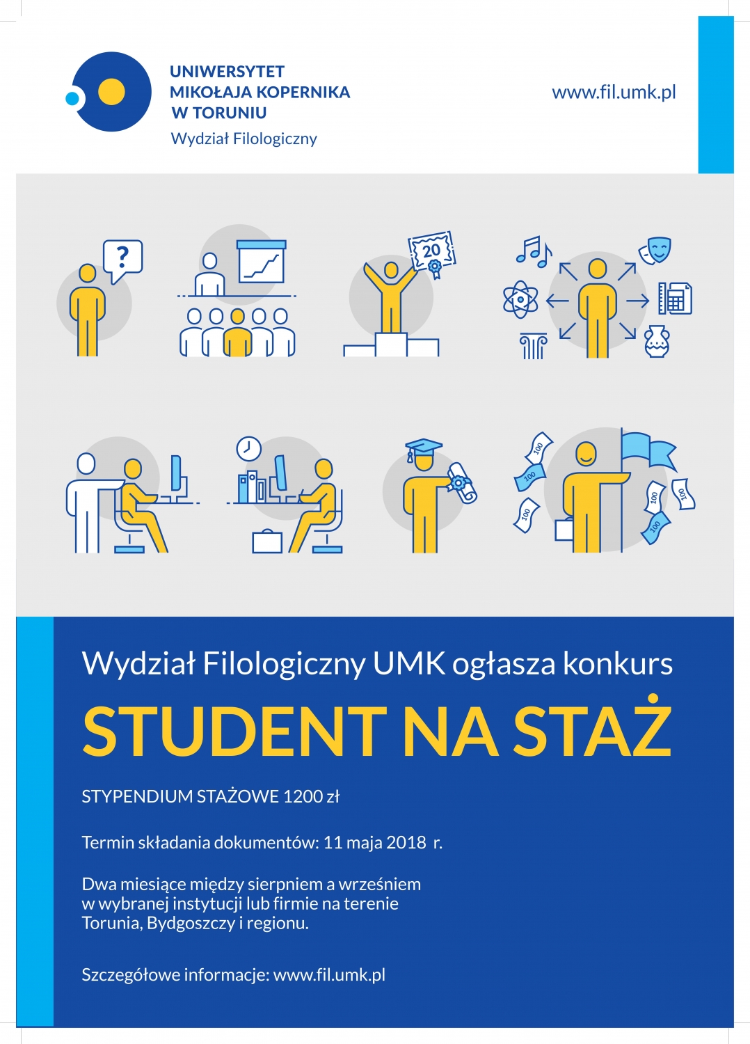 Plakat IV edycji konkursu STUDENT NA STAŻ